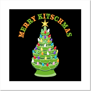 Merry Kitschmas Nostalgic Ceramic Tree Posters and Art